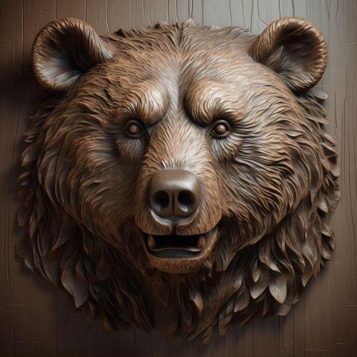 Nature and animals (Grizzly 1, NATURE_2001) 3D models for cnc